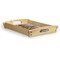 Two Color Plaid Serving Tray Wood Small - Corner