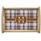 Two Color Plaid Serving Tray Wood Small - Main
