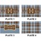 Two Color Plaid Set of Rectangular Dinner Plates (Approval)