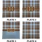 Two Color Plaid Set of Square Dinner Plates (Approval)