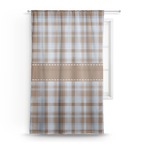 Two Color Plaid Sheer Curtain (Personalized)