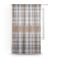 Two Color Plaid Sheer Curtain With Window and Rod