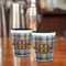 Two Color Plaid Shot Glass - Two Tone - LIFESTYLE