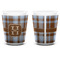 Two Color Plaid Shot Glass - White - APPROVAL