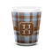 Two Color Plaid Shot Glass - White - FRONT