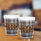 Two Color Plaid Shot Glass - White - LIFESTYLE