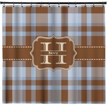 Two Color Plaid Shower Curtain - Custom Size (Personalized)