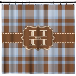 Two Color Plaid Shower Curtain - Custom Size (Personalized)