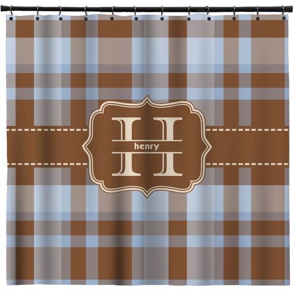 Custom Two Color Plaid Shower Curtain - Custom Size (Personalized)