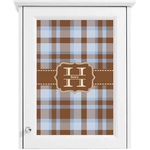 Two Color Plaid Single Cabinet Decal