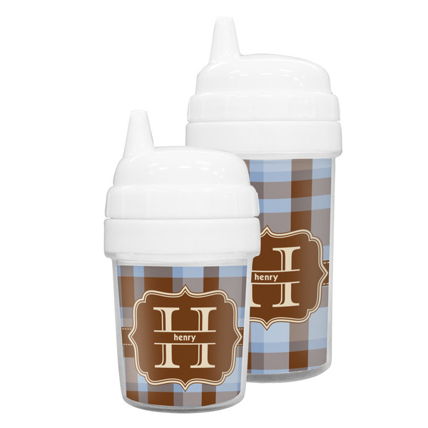 Two Color Plaid Sippy Cups