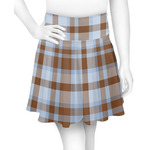 Two Color Plaid Skater Skirt - Large