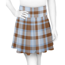 Two Color Plaid Skater Skirt - Large