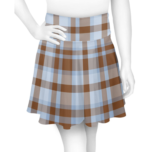 Custom Two Color Plaid Skater Skirt - Small