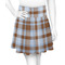 Two Color Plaid Skater Skirt - Front