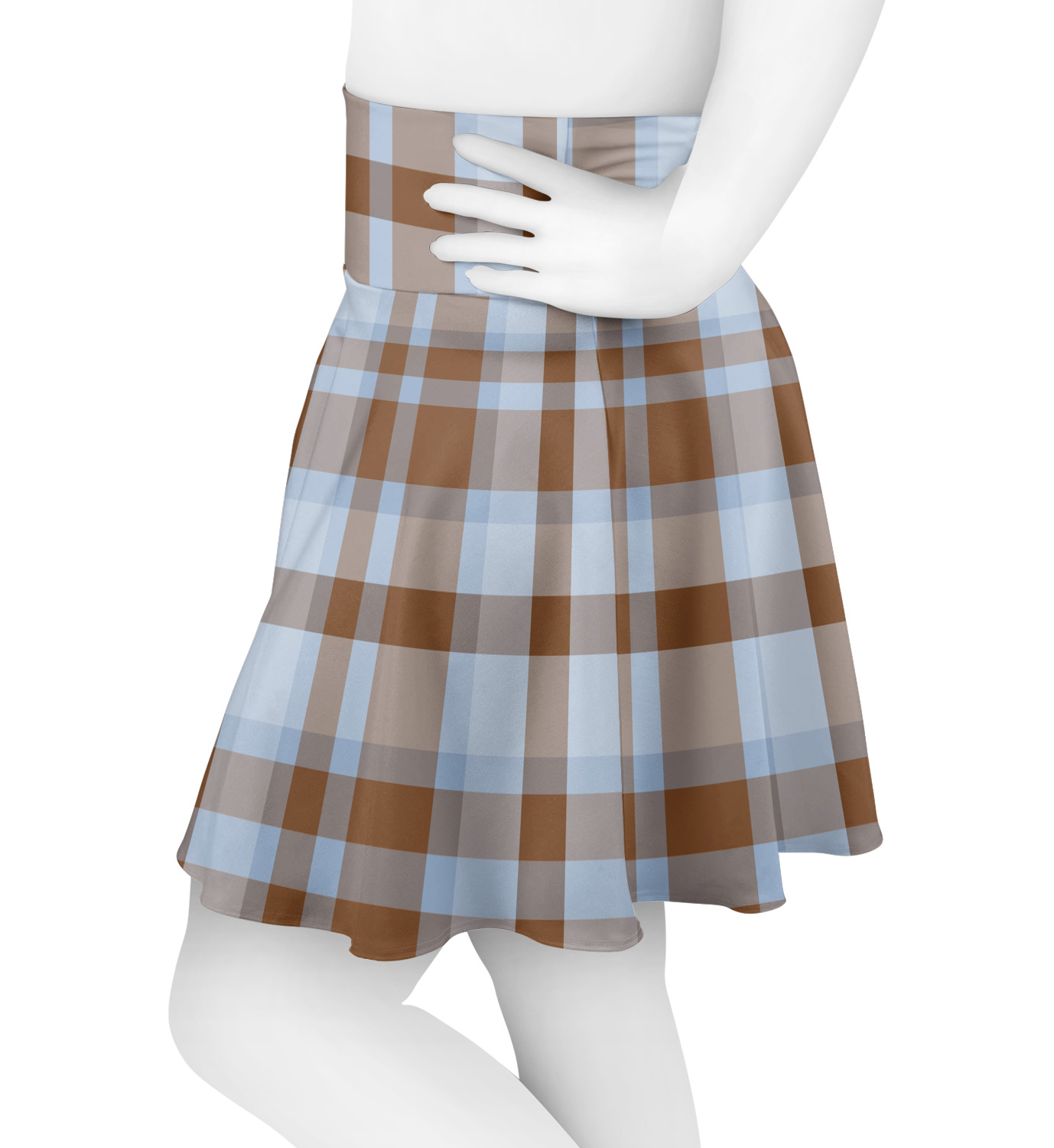 Custom Two Color Plaid Skater Skirt | YouCustomizeIt