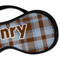 Two Color Plaid Sleeping Eye Mask - DETAIL Large