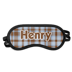 Two Color Plaid Sleeping Eye Mask - Small (Personalized)