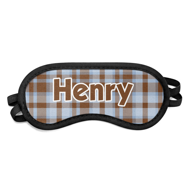 Custom Two Color Plaid Sleeping Eye Mask (Personalized)