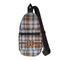Two Color Plaid Sling Bag - Front View