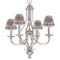 Two Color Plaid Small Chandelier Shade - LIFESTYLE (on chandelier)