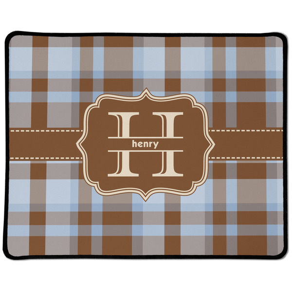 Custom Two Color Plaid Large Gaming Mouse Pad - 12.5" x 10" (Personalized)