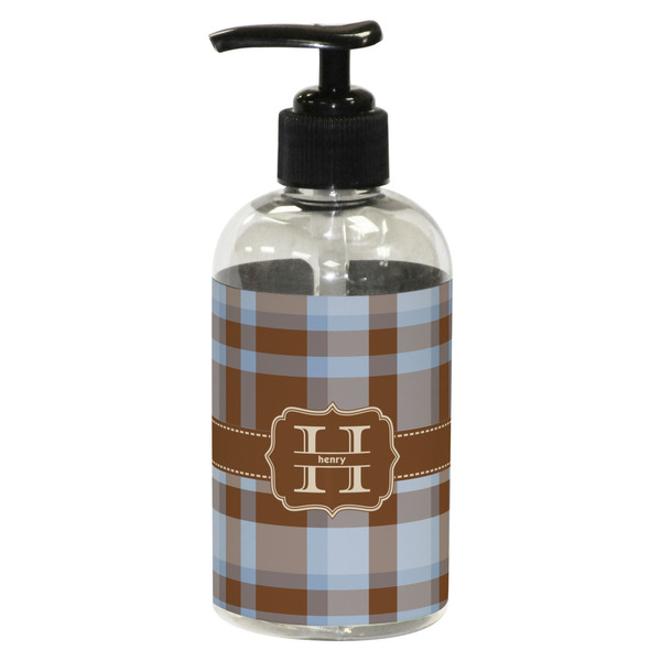 Two Color Plaid Small Soap/Lotion Bottle