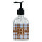 Two Color Plaid Glass Soap & Lotion Bottle - Single Bottle (Personalized)