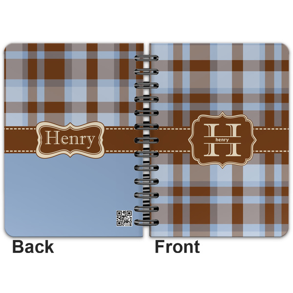 Two Color Plaid Spiral Journal 5 x 7 - Apvl