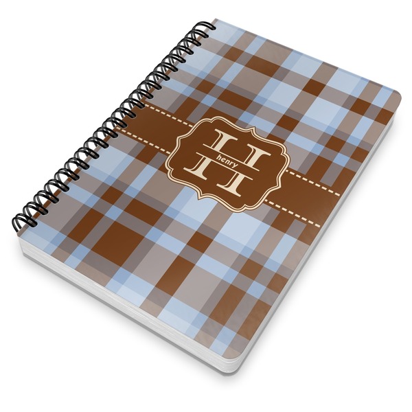 Two Color Plaid Spiral Journal 7 x 10 - Main
