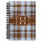 Two Color Plaid Spiral Journal Large - Front View