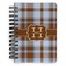 Two Color Plaid Spiral Journal Small - Front View