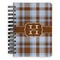 Two Color Plaid Spiral Notebook - 5x7 w/ Name and Initial