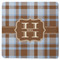 Two Color Plaid Square Rubber Backed Coaster (Personalized)
