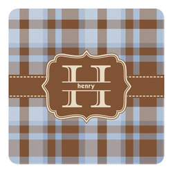 Two Color Plaid Square Decal (Personalized)