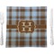 Two Color Plaid 9.5" Glass Square Lunch / Dinner Plate- Single or Set of 4 (Personalized)