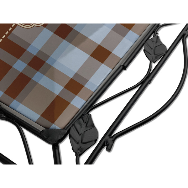 Two Color Plaid Square Trivet - Detail
