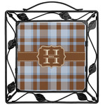 Two Color Plaid Square Trivet (Personalized)