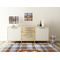 Two Color Plaid Square Wall Decal Wooden Desk