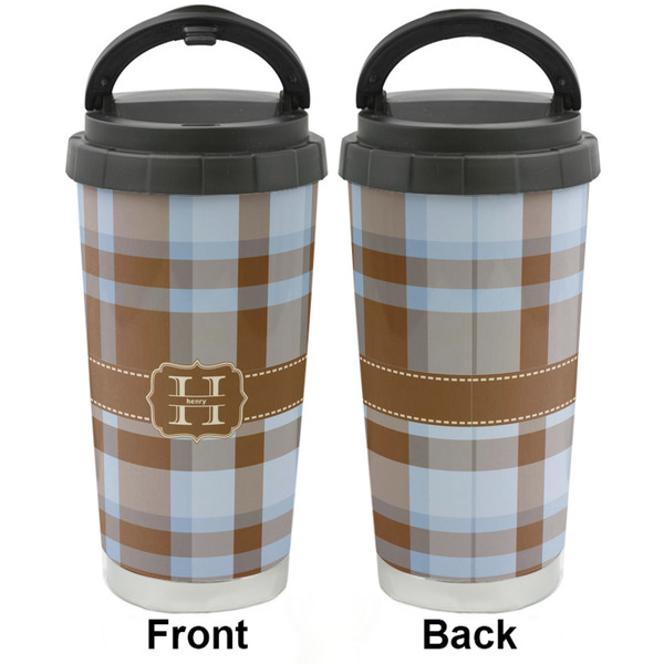 Two Color Plaid Stainless Steel Travel Cup - Apvl