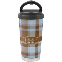 Two Color Plaid Stainless Steel Coffee Tumbler (Personalized)