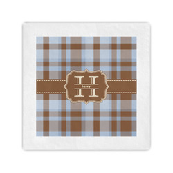 Two Color Plaid Standard Cocktail Napkins (Personalized)