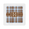 Two Color Plaid Standard Cocktail Napkins (Personalized)