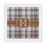 Two Color Plaid Decorative Paper Napkins (Personalized)