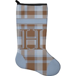 Two Color Plaid Holiday Stocking - Neoprene (Personalized)
