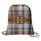 Two Color Plaid Drawstring Backpack