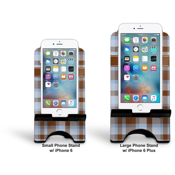 Two Color Plaid Stylized Phone Stand - Comparison