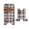 Two Color Plaid Stylized Phone Stand - Front & Back - Large