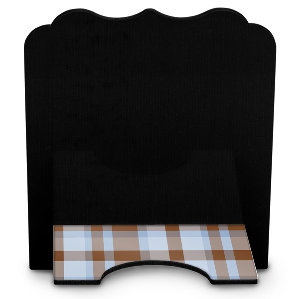 Two Color Plaid Stylized Tablet Stand - Back