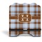 Two Color Plaid Stylized Tablet Stand - Front without iPad